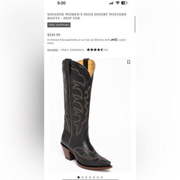 Shyanne Black and Brown Heeled Boots - Picture 1 of 4